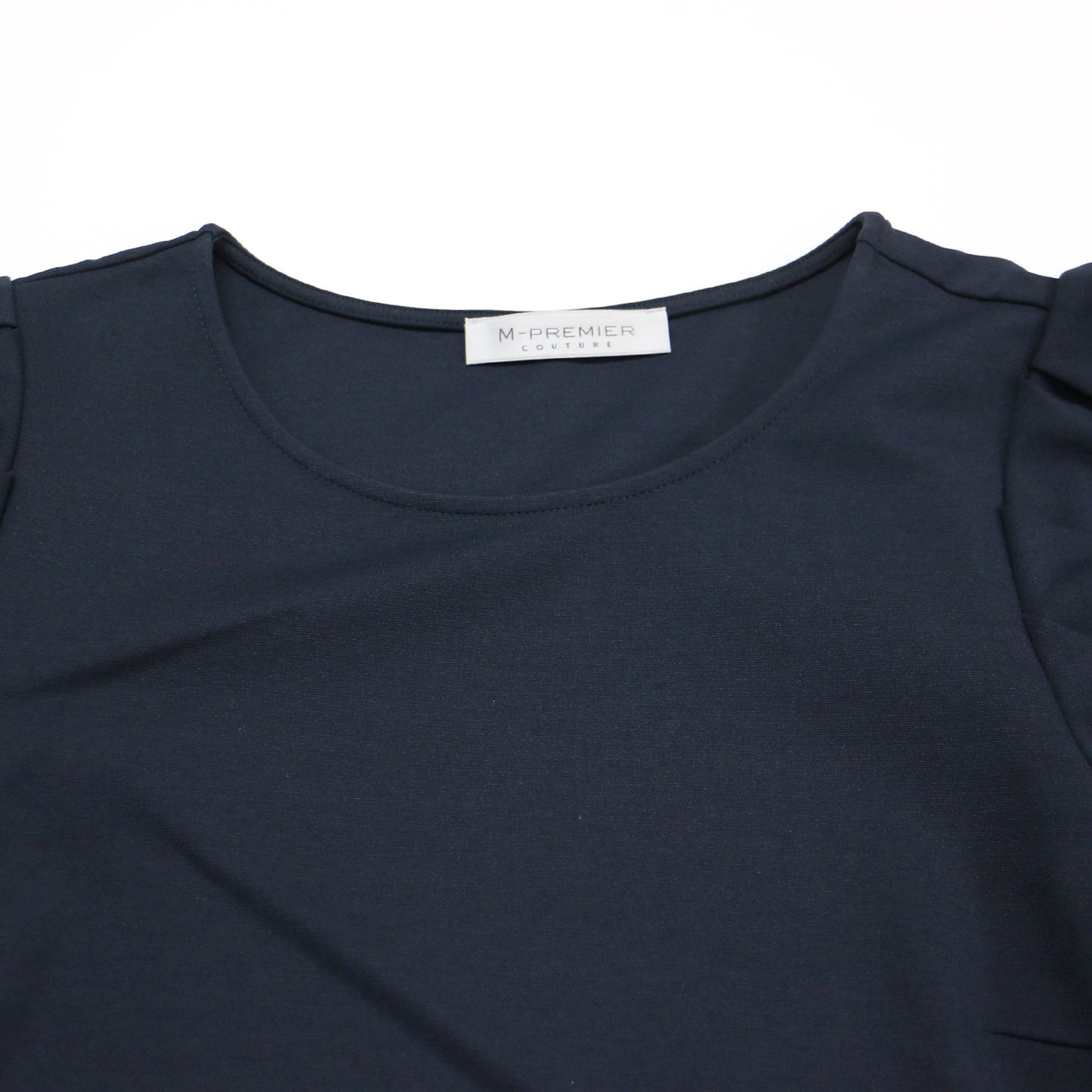 ポンチ パフスリーブ カットソー / Tシャツ 半袖 ストレッチ コットン