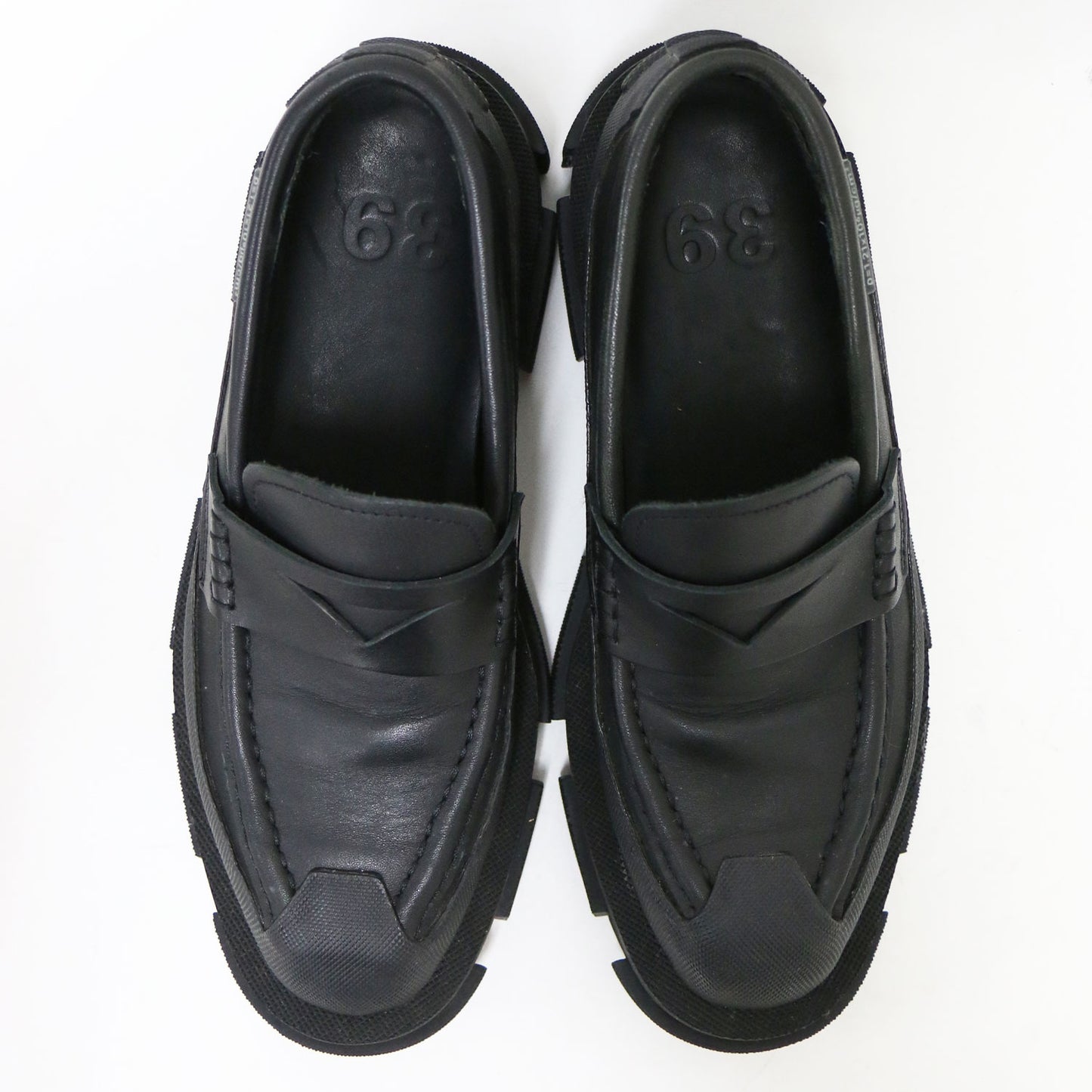 レザー ラバー コンビ 厚底 ローファー / GAO LOAFER ボリュームソール