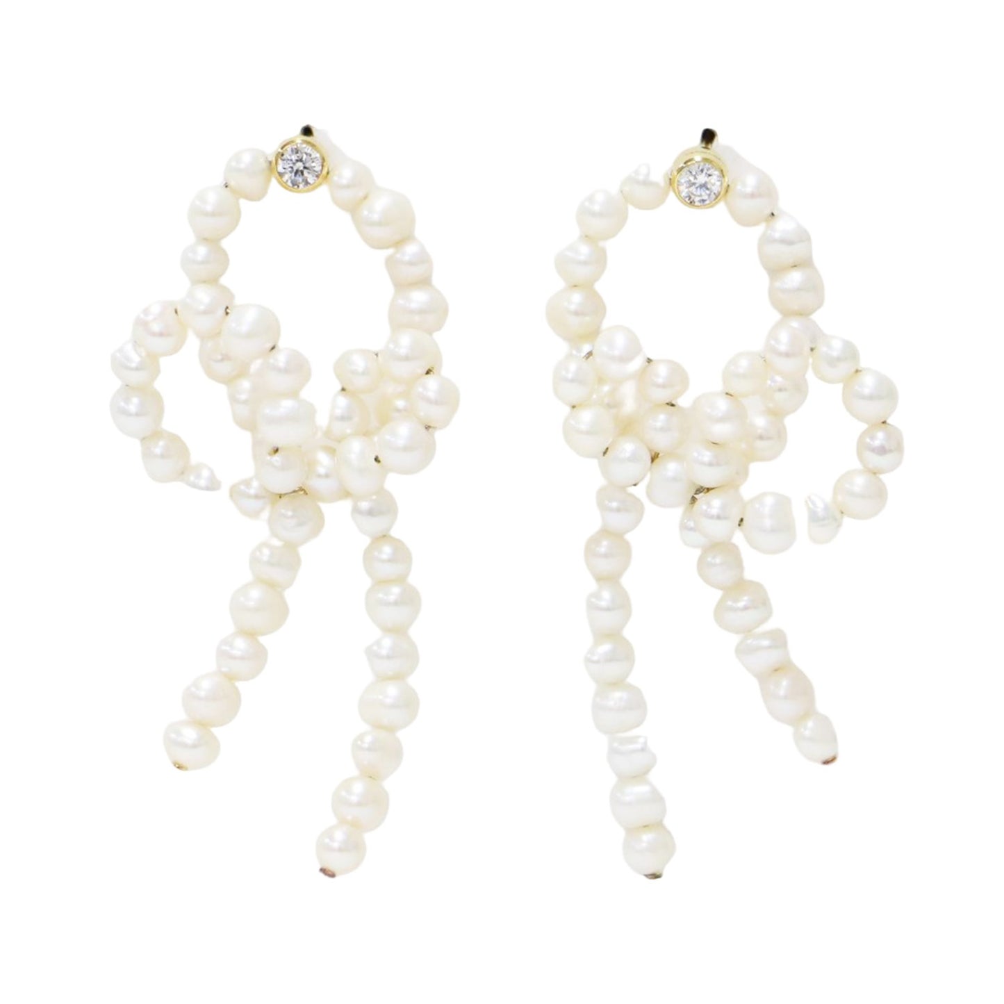 24秋冬 淡水パール ループ ピアス / Loop-the-Loop Earrings 両耳用