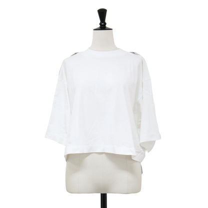 25春夏 コットン ジャージー ジップ Tシャツ / COTTON JERSEY ZIP T-SHIRT モックネック 半袖 ショート丈