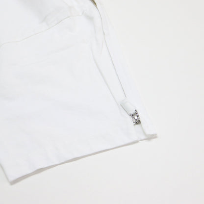 25春夏 コットン ジャージー ジップ Tシャツ / COTTON JERSEY ZIP T-SHIRT モックネック 半袖 ショート丈