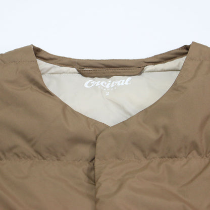 ライト ダウン コート OR-A0427 DPL / LIGHT DOWN COAT ロング ノーカラー クルーネック