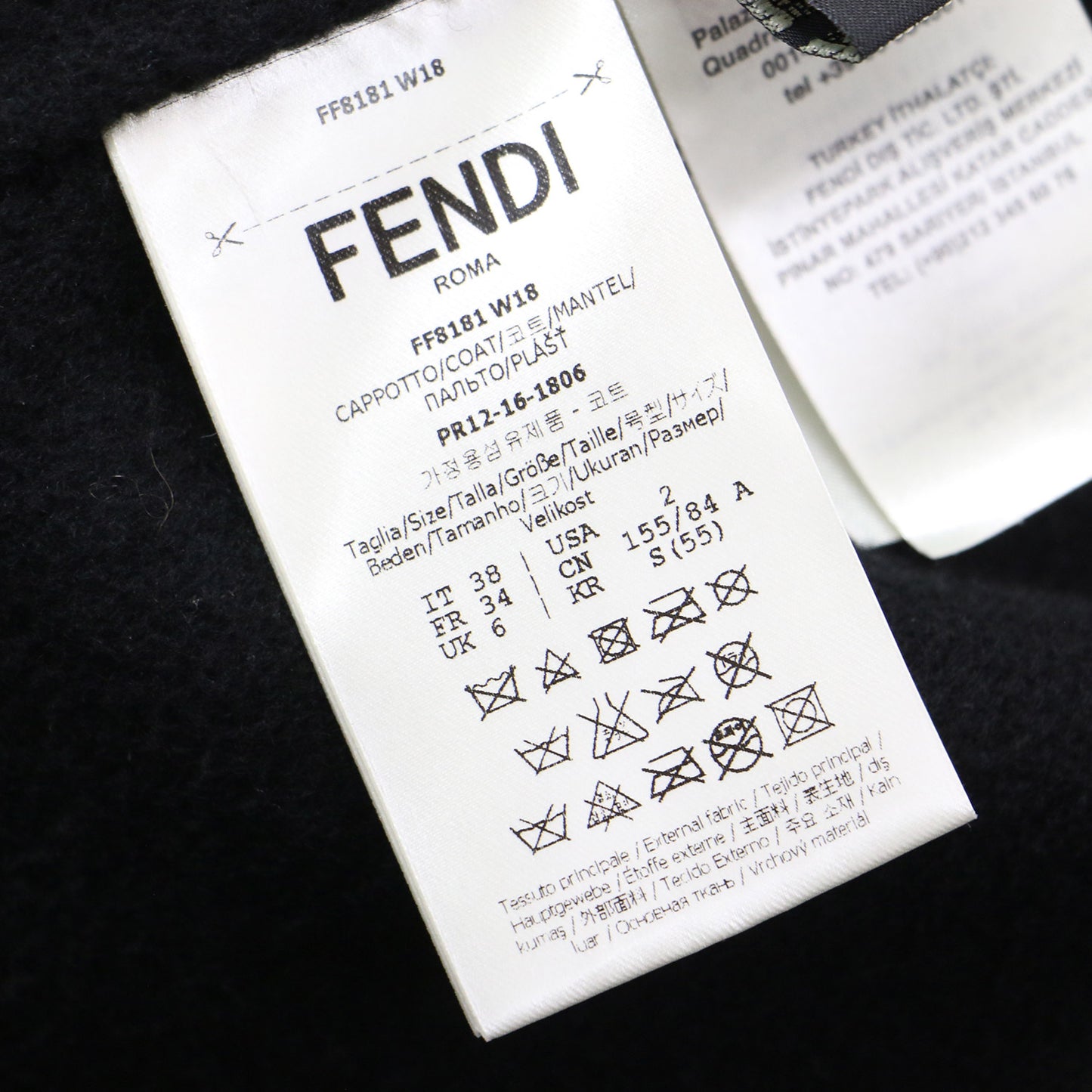 シルバーフォックス カシミヤ コート / FF8181 W18 ノーカラー ミドル丈 リアルファー