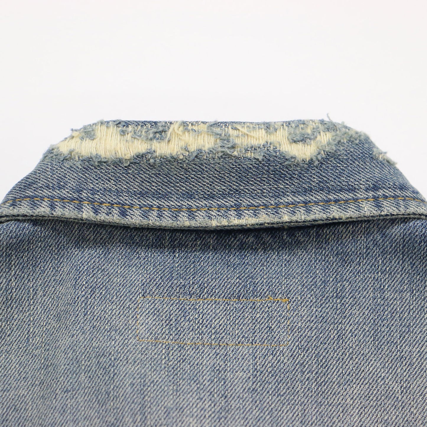 デニム シャツ ワンピース / ミニ丈 半袖 タイト スナップボタン ダメージ加工 コットン