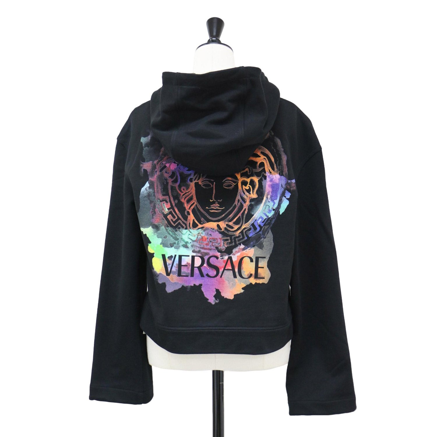 VERSACE (ヴェルサーチ) メデューサ プリント クロップド パーカー 