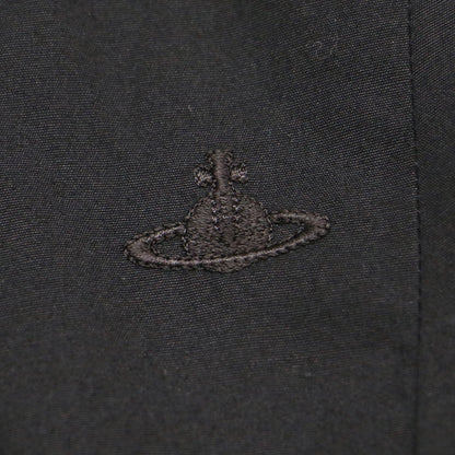 半袖 フレア シャツワンピース / ミディ丈 オーブ刺繍 コットン