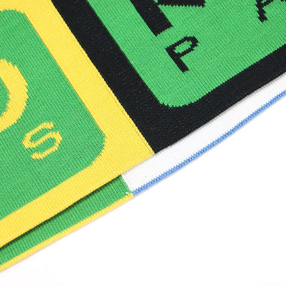 ロゴ ジャガード ミニ スカート / タイト ニット ウエストゴム コットン