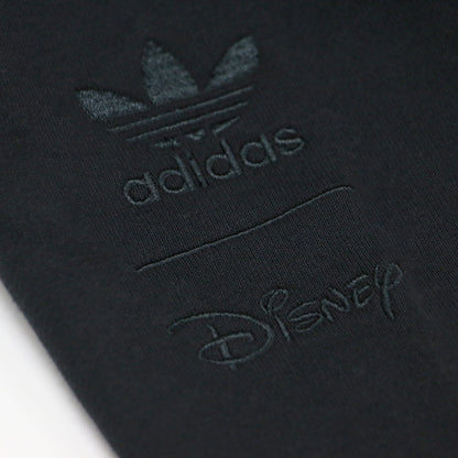 × Disney ショート丈 スウェット パーカー / フーディ プルオーバー ワッペン 長袖 裏毛 コットン