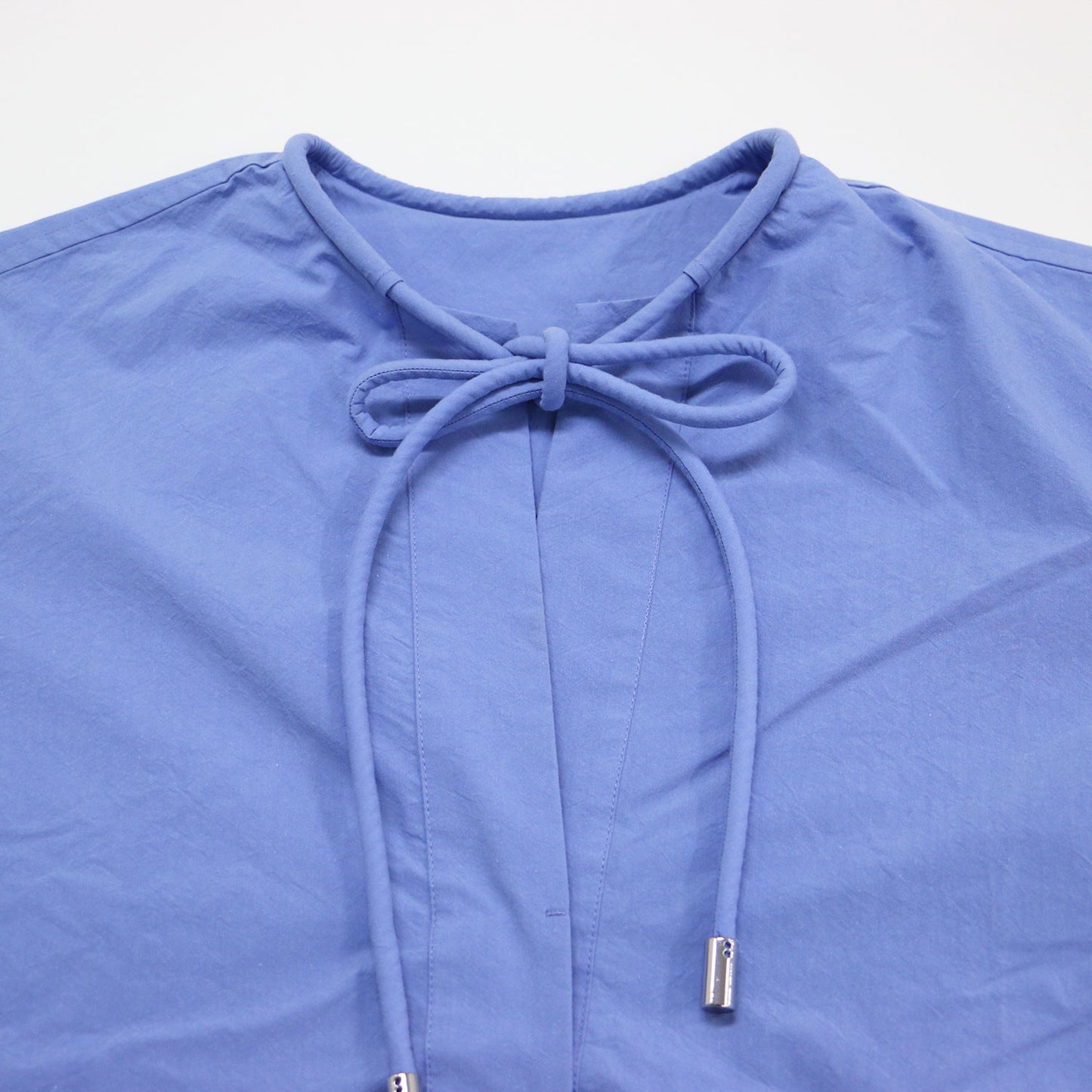 フロント ストリング シャツ / ブラウス プルオーバー 長袖 スキッパーカラー