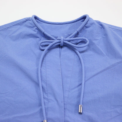 フロント ストリング シャツ / ブラウス プルオーバー 長袖 スキッパーカラー