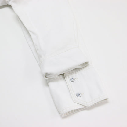 24春夏 オーバーサイズ デニム シャツ / 長袖 サイドスリット ストレッチ コットン
