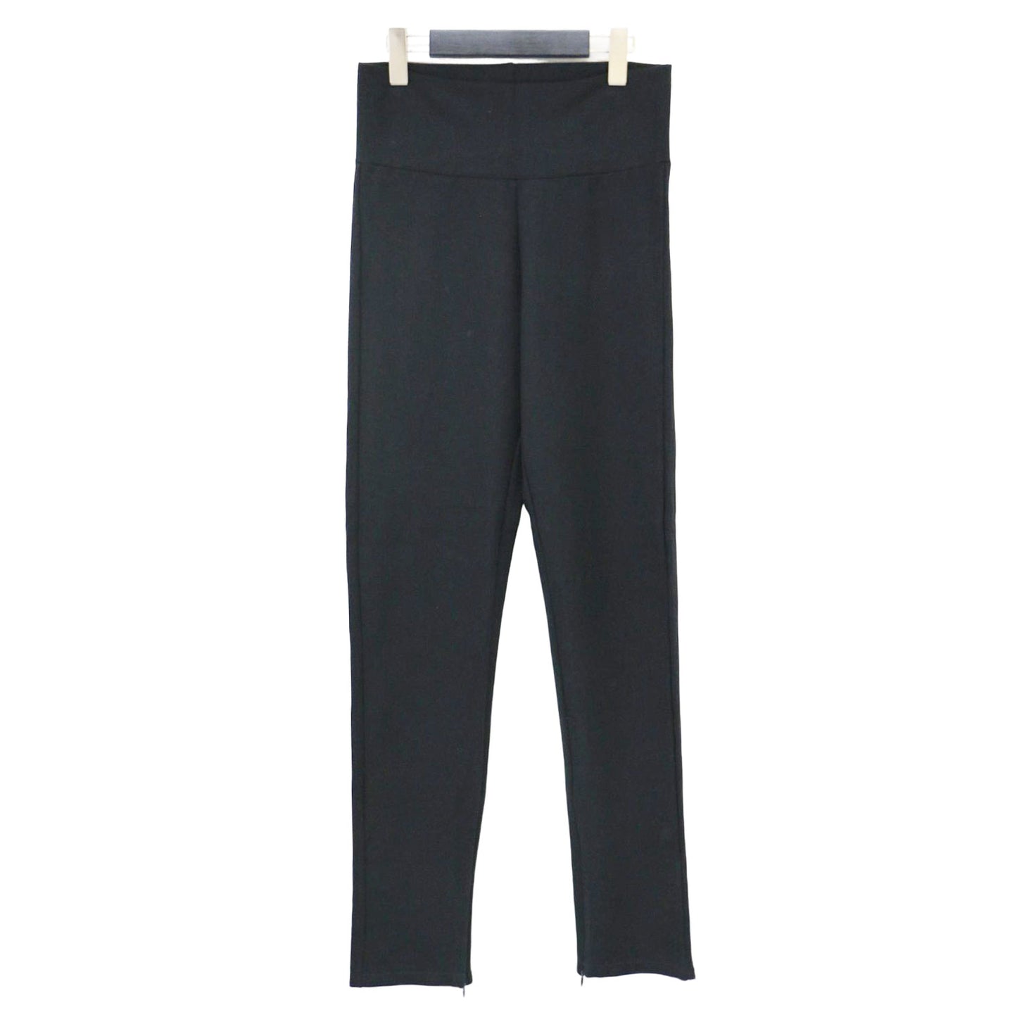 ジップ レギンス パンツ / スリム ハイウエスト スリット ストレッチ