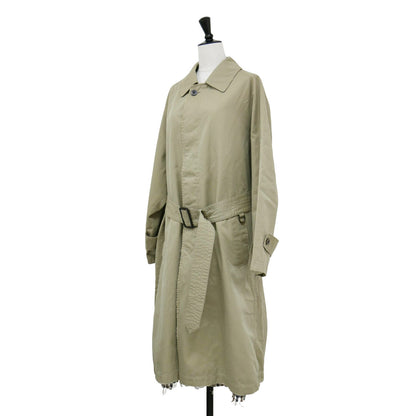 × INSCRIRE × Bshop 24春夏 バルマカーンコート / ステンカラーコート クラッシュ加工 ダメージ加工 USED加工 チェック柄 コットン