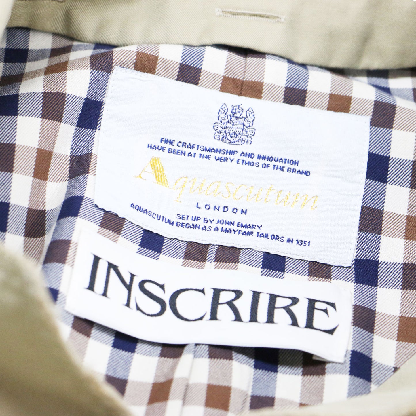 × INSCRIRE × Bshop 24春夏 バルマカーンコート / ステンカラーコート クラッシュ加工 ダメージ加工 USED加工 チェック柄 コットン