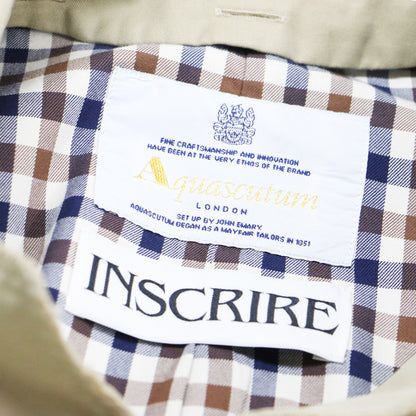 × INSCRIRE × Bshop 24春夏 バルマカーンコート / ステンカラーコート クラッシュ加工 ダメージ加工 USED加工 チェック柄 コットン