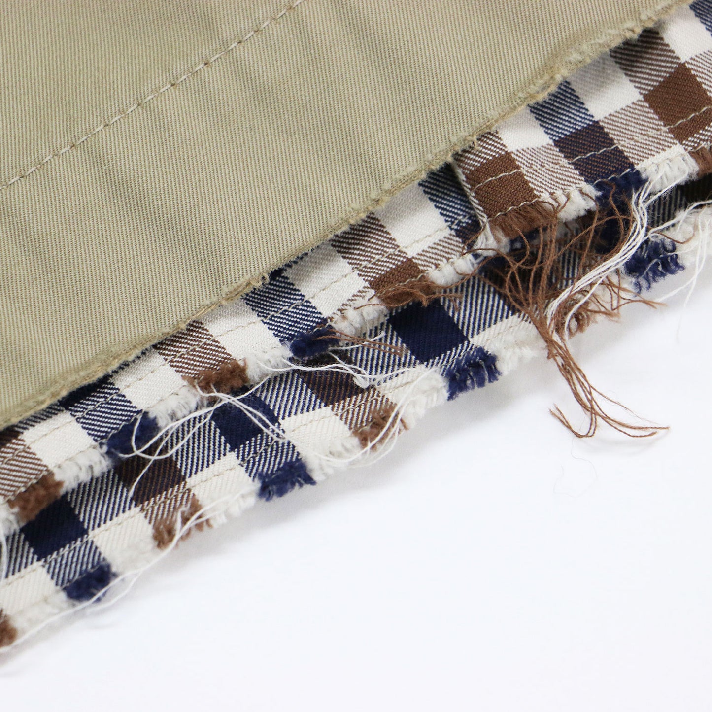 × INSCRIRE × Bshop 24春夏 バルマカーンコート / ステンカラーコート クラッシュ加工 ダメージ加工 USED加工 チェック柄 コットン