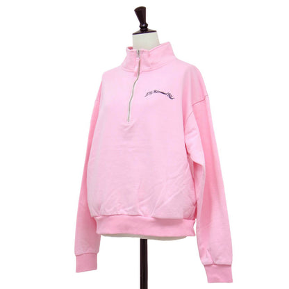 × SHIPS 別注 25春夏 ハーフ ジップ プルオーバー / スウェット ショート丈 長袖 スタンドカラー ロゴ 刺繍 裏毛 コットン