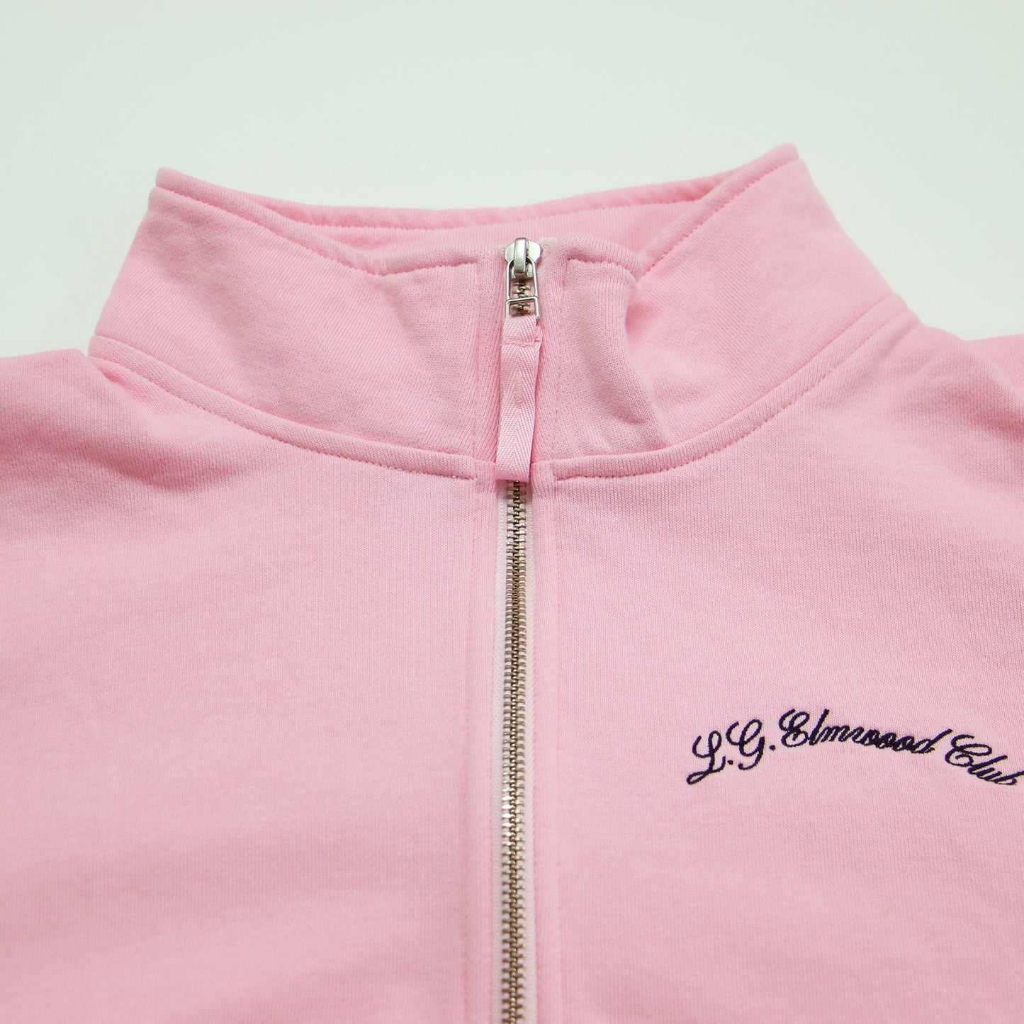 × SHIPS 別注 25春夏 ハーフ ジップ プルオーバー / スウェット ショート丈 長袖 スタンドカラー ロゴ 刺繍 裏毛 コットン