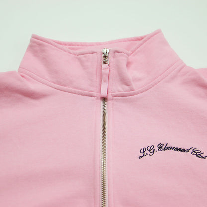 × SHIPS 別注 25春夏 ハーフ ジップ プルオーバー / スウェット ショート丈 長袖 スタンドカラー ロゴ 刺繍 裏毛 コットン