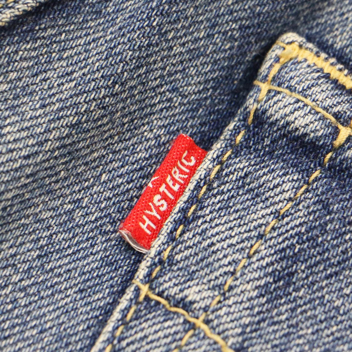 KC加工 ワイド デニムパンツ / ハイウエスト ダメージ加工 コットン
