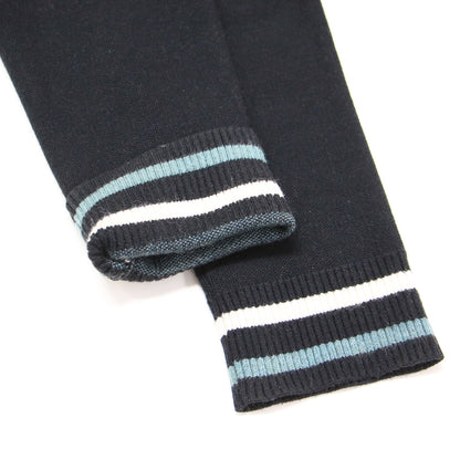 バックロゴ ニット ブルゾン / ジャケット カーディガン ジップアップ リブ