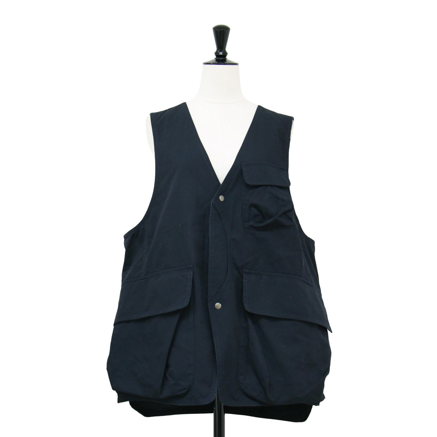 22秋冬 コットン ウェザー クロス ハンティング ベスト / ジレ Vネック ポケット