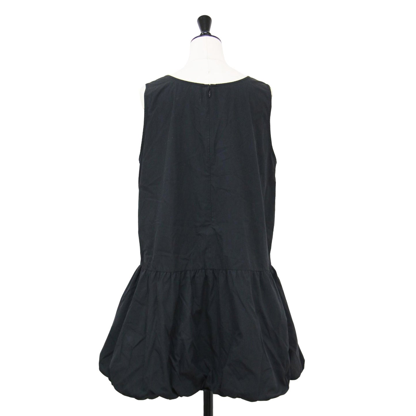 24春夏 ナイロン ボリューム ミニ ドレス / NYLON VOLUME MINI DRESS ワンピース ノースリーブ ラウンドネック バルーン