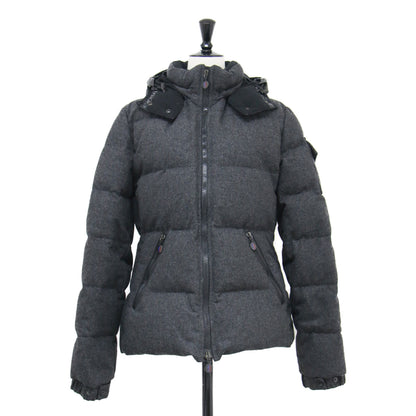 ウール ダウン ジャケット / BADIA ショート丈 フード付き スタンドカラー