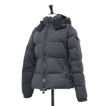 ウール ダウン ジャケット / BADIA ショート丈 フード付き スタンドカラー