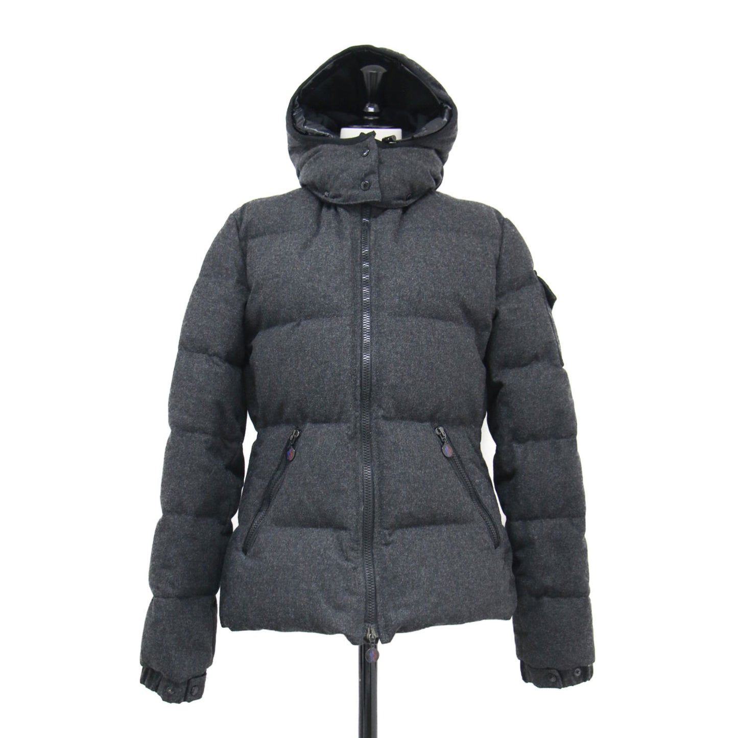 ウール ダウン ジャケット / BADIA ショート丈 フード付き スタンドカラー