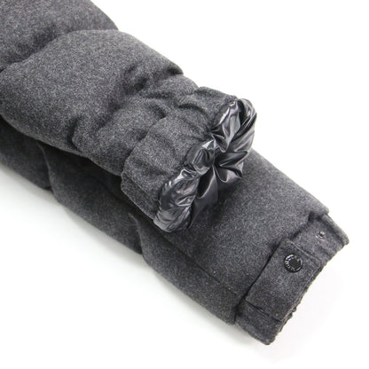 ウール ダウン ジャケット / BADIA ショート丈 フード付き スタンドカラー