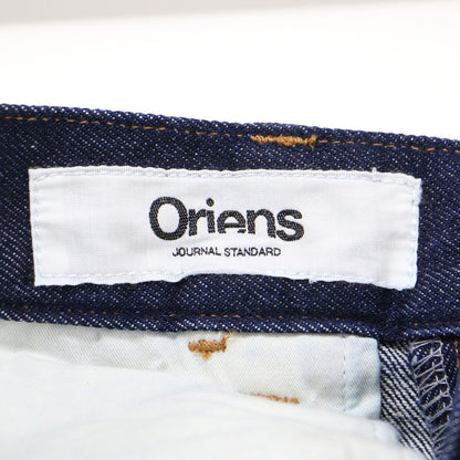 24春夏 ロールアップ デニム パンツ / ストレート ハイウエスト コットン