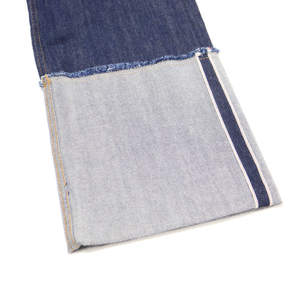 24春夏 ロールアップ デニム パンツ / ストレート ハイウエスト コットン