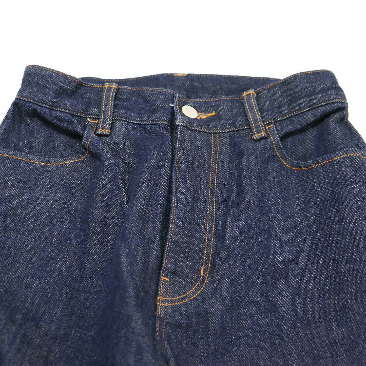 24春夏 ロールアップ デニム パンツ / ストレート ハイウエスト コットン