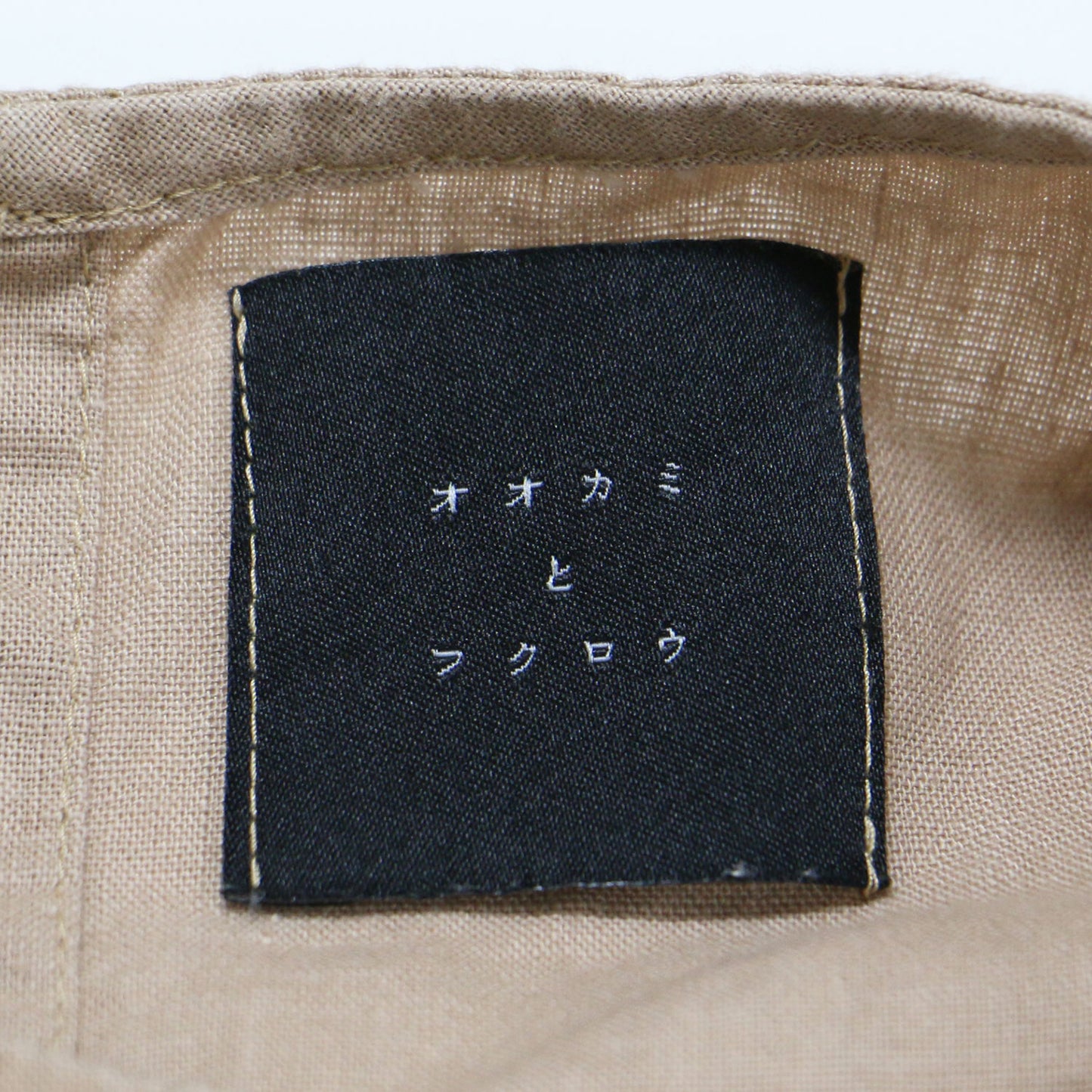 コットン リネン ノースリーブ ブラウス / クルーネック ティアード ギャザー サイドリボン