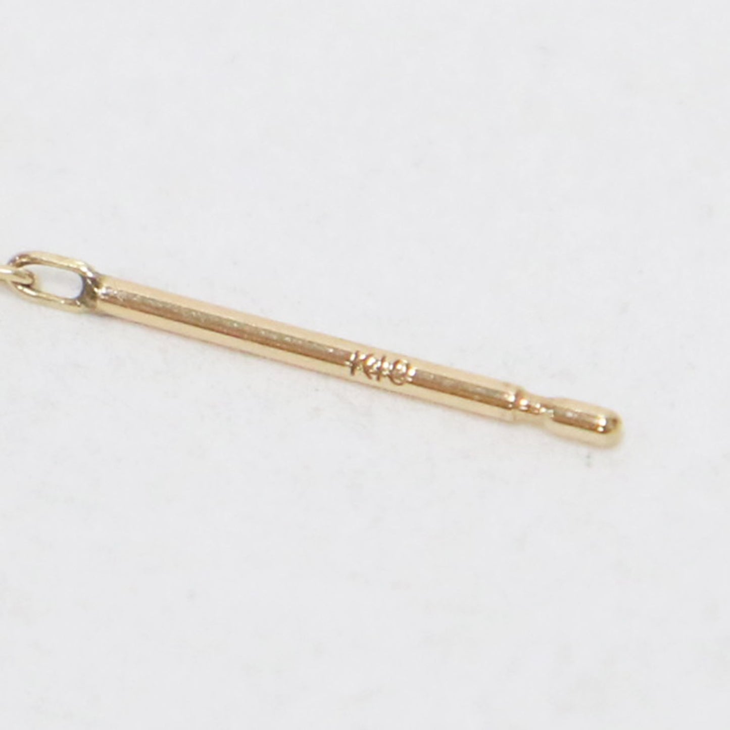 ドロップ アメリカン ピアス / 両耳用 フープ チェーン K10