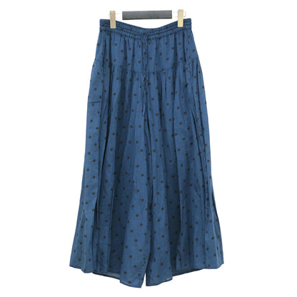 24春夏 コットンボイル ドット プリント キュロット / COTTON VOILE DOT PRINT CULOTTES パンツ ワイド ウエストゴム ギャザー