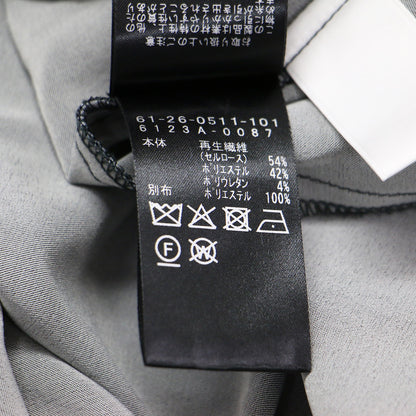 23秋冬 切替 パイピング ワンピース / ドレス 長袖 ボトルネック パフスリーブ マキシ丈 ストレッチ