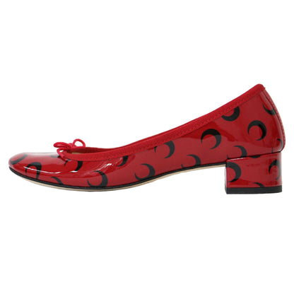 × MARINE SERRE 別注 25春夏 Camille Ballerinas / バレエシューズ パンプス ラウンドトゥ 三日月 パテント レザー