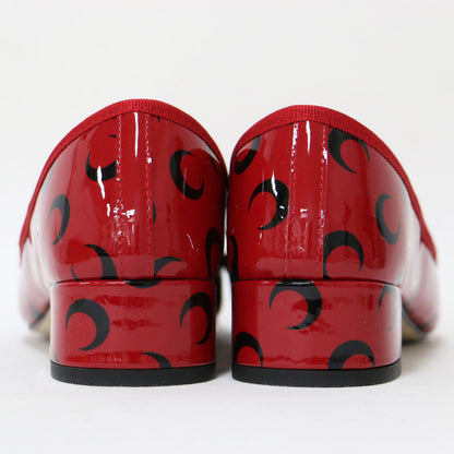 × MARINE SERRE 別注 25春夏 Camille Ballerinas / バレエシューズ パンプス ラウンドトゥ 三日月 パテント レザー