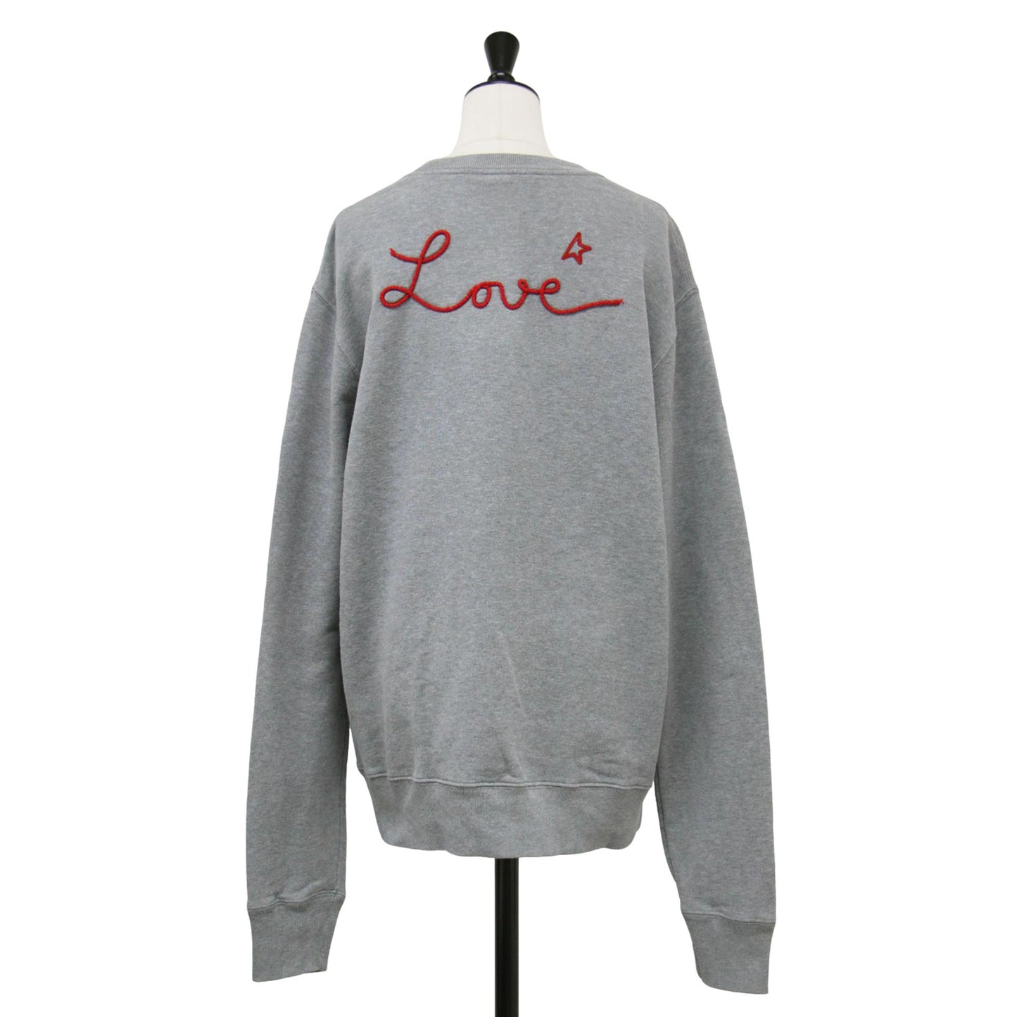 LOVE エンブロイダリー クルーネック スウェット / 長袖 刺繍 裏毛 コットン