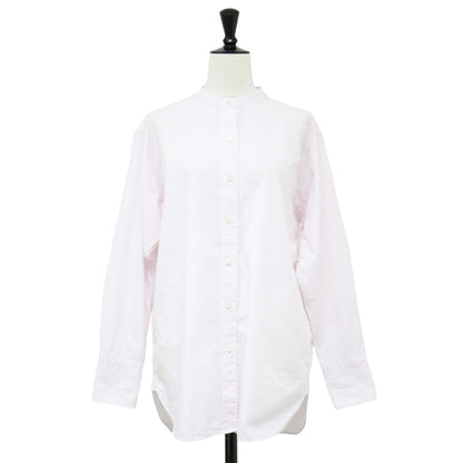 ストライプ バンドカラー シャツ / 長袖 CANCLINI コットン