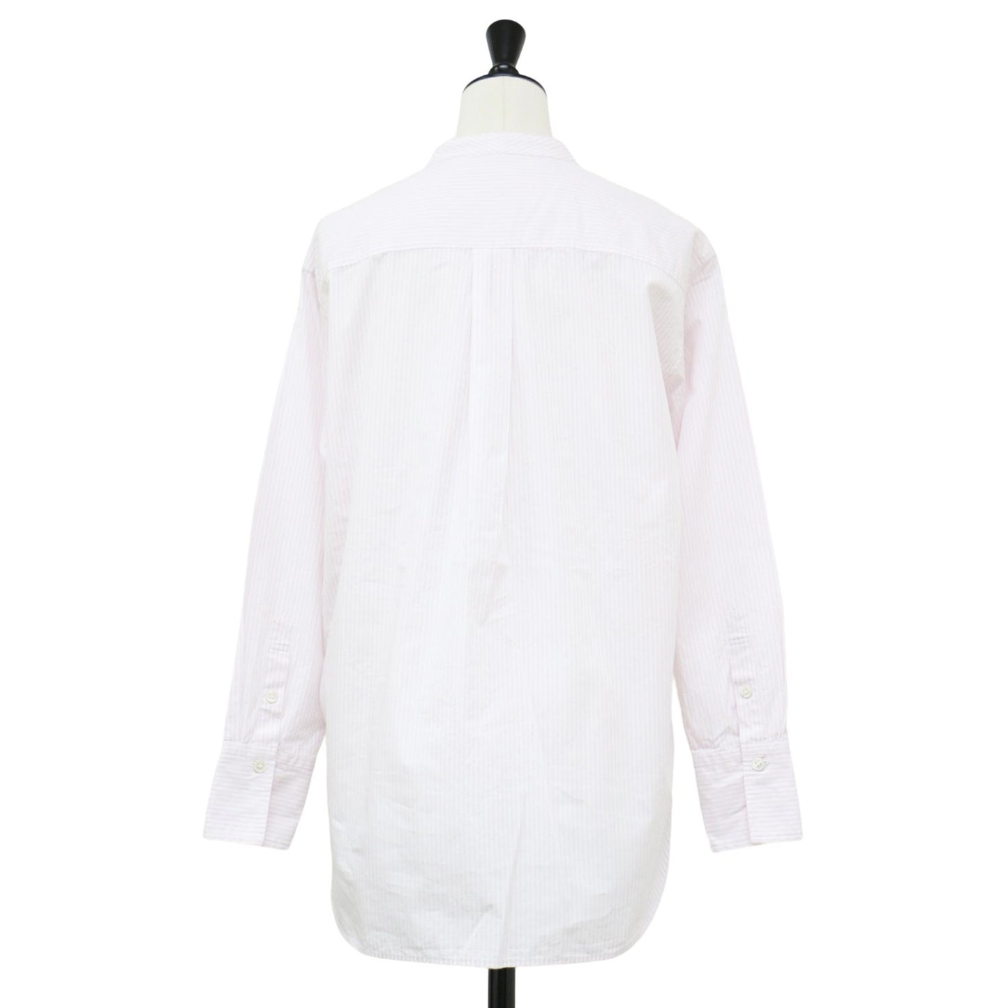 ストライプ バンドカラー シャツ / 長袖 CANCLINI コットン