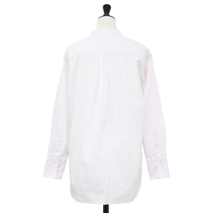 ストライプ バンドカラー シャツ / 長袖 CANCLINI コットン