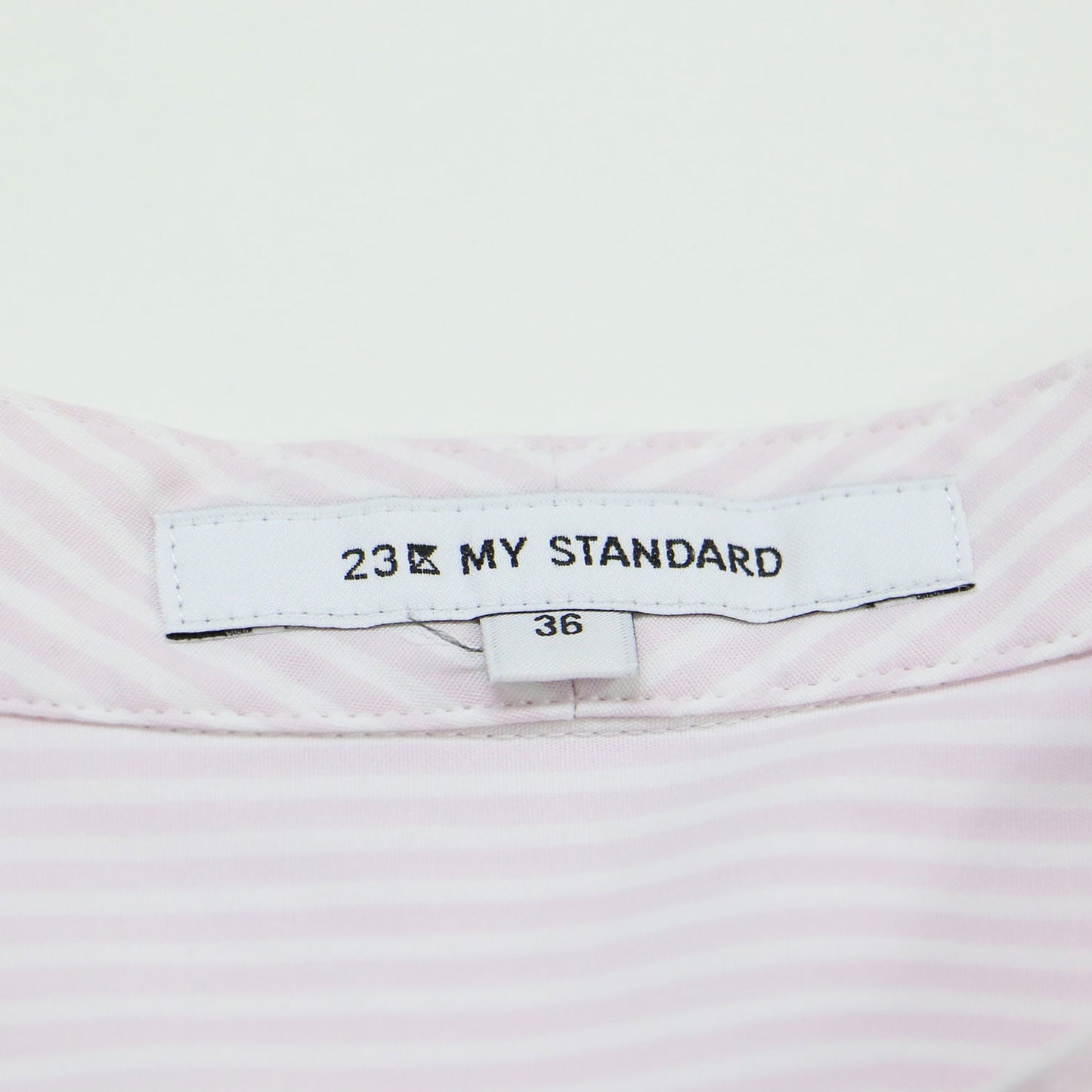 ストライプ バンドカラー シャツ / 長袖 CANCLINI コットン