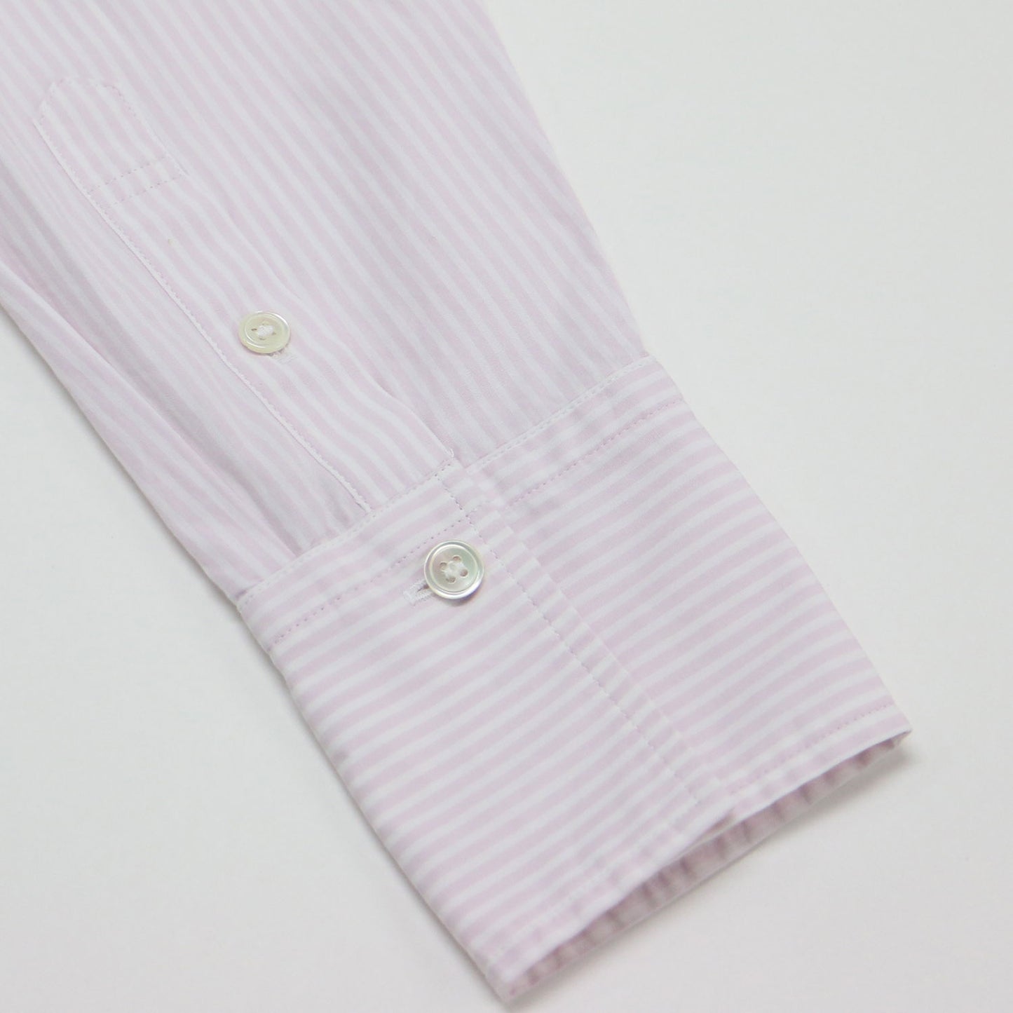 ストライプ バンドカラー シャツ / 長袖 CANCLINI コットン