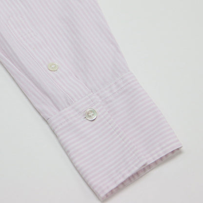 ストライプ バンドカラー シャツ / 長袖 CANCLINI コットン