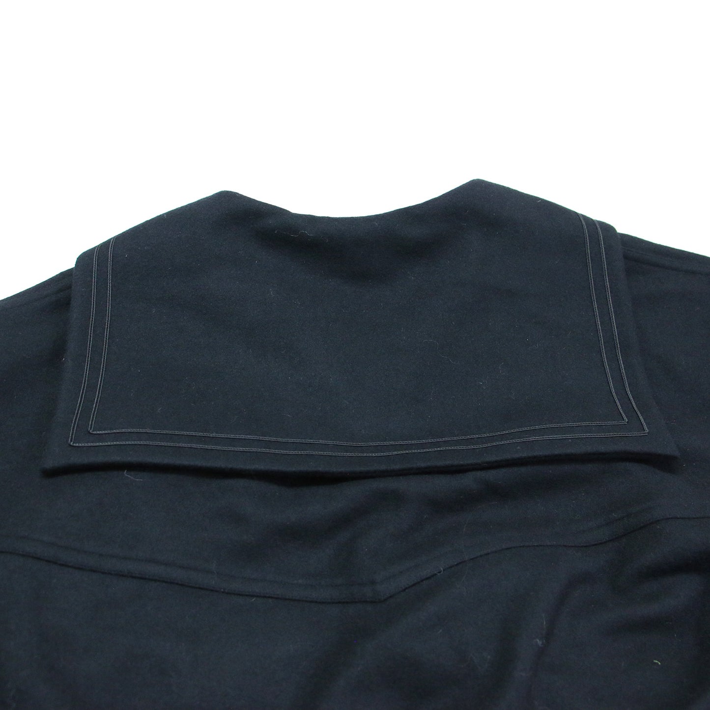 23秋冬 セーラーカラー ワンピース / SAILOR SHIRTS DRESS 長袖 Vネック オーバーサイズ ウール