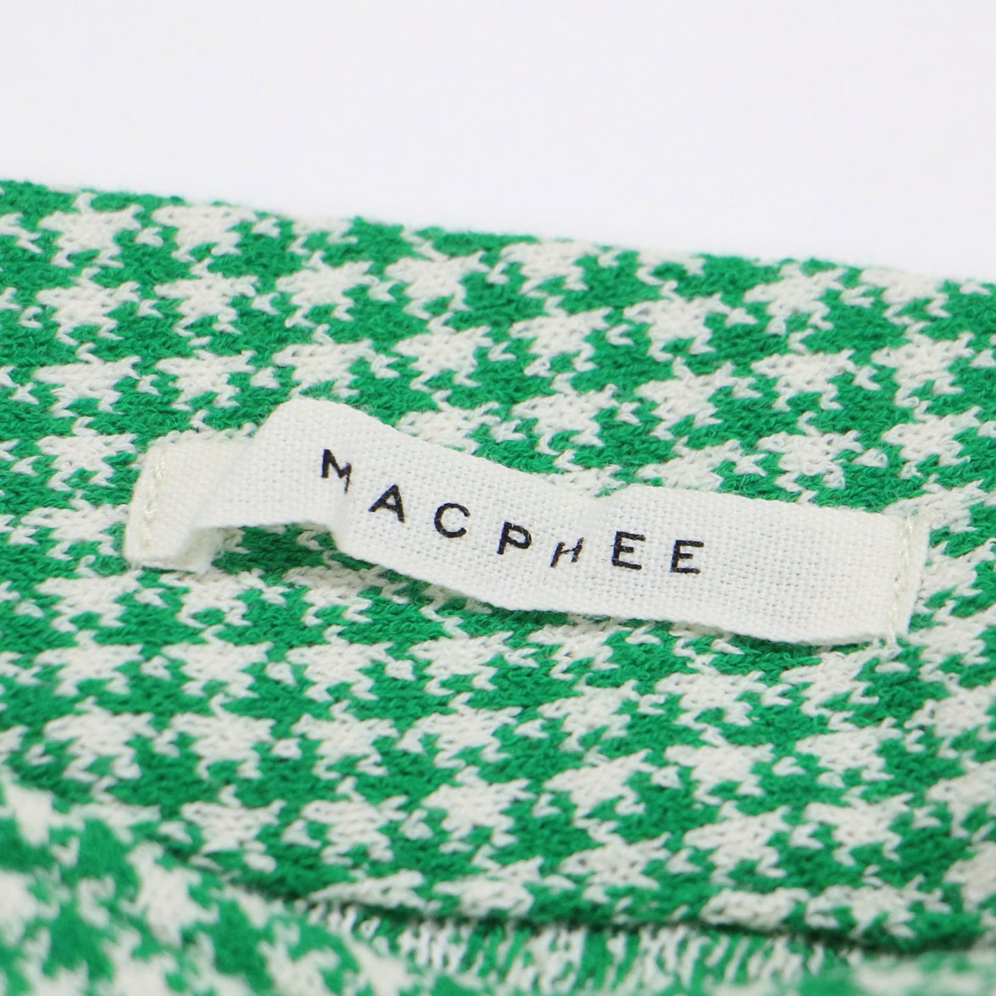 コットン タイト スカート / ミディ丈 カットソー素材 ハウンドトゥース 千鳥柄