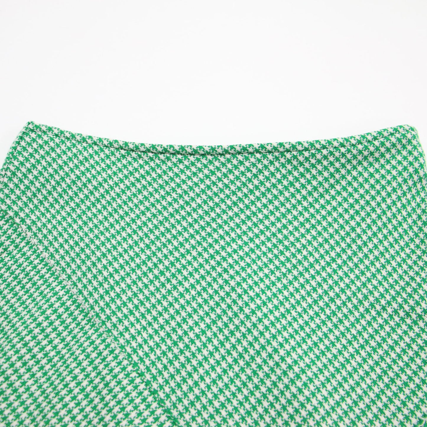 コットン タイト スカート / ミディ丈 カットソー素材 ハウンドトゥース 千鳥柄